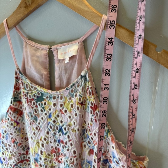 Entro Eyelet Floral Colorful Dress size: Large - Picture 9 of 10